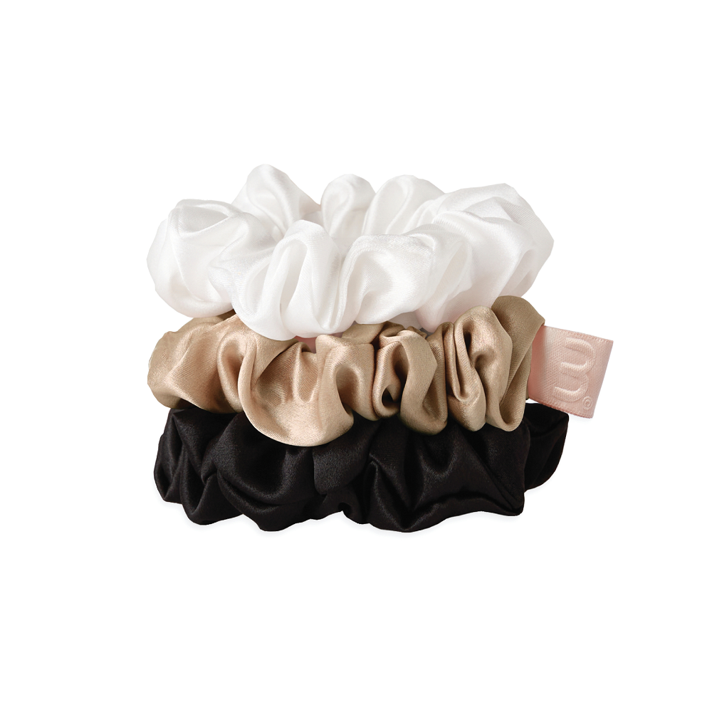 MON MOU - Набір із 3 середніх резинок з натурального шовку