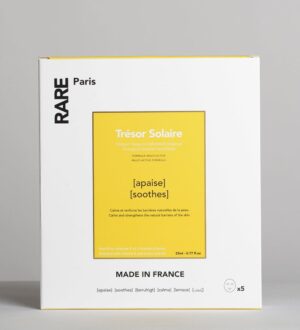 RARE Paris Box of 5 Trеsor Solaire Soothing Face Mask - Набір із п'яти заспокійливих масок для обличчя з Вітаміном Е і екстрактом арніки