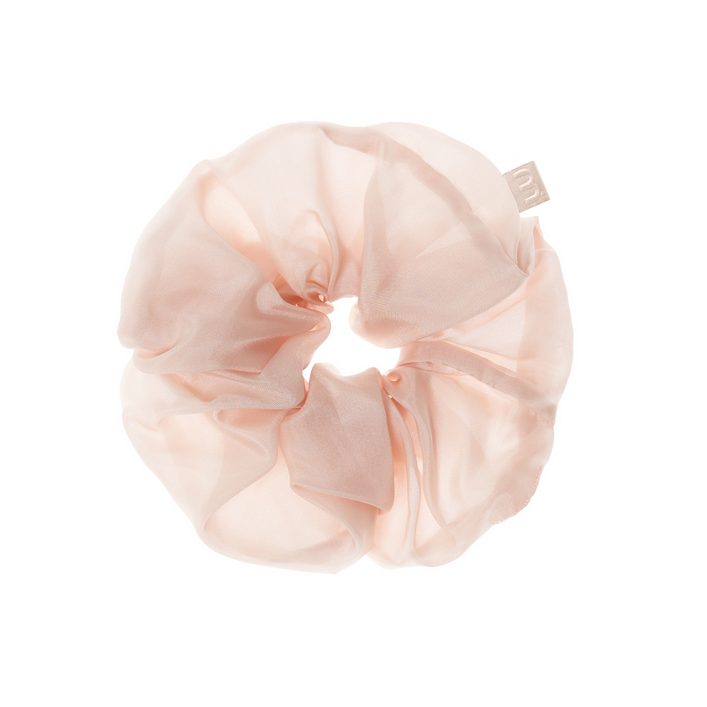 MON MOU Супер об'ємна напівпрозора резинка для волосся з натурального шовку