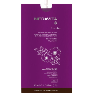 Medavita Luxviva Color Enricher Shampoo Brunette - Шампунь із пігментом для каштанового відтінку та яскравості кольору