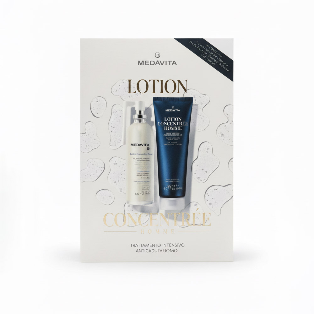 Medavita Lotion Concentrée Homme Trattamento Intensivo Anticaduta – Набір проти випадіння волосся для чоловіків (лосьон + шампунь-гель)